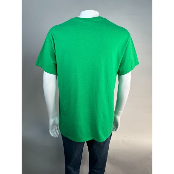 Gildan Mistletoe Present Ugly Christmas Sweater TShirt Sz Large Green Cotton - Picture 8 of 16